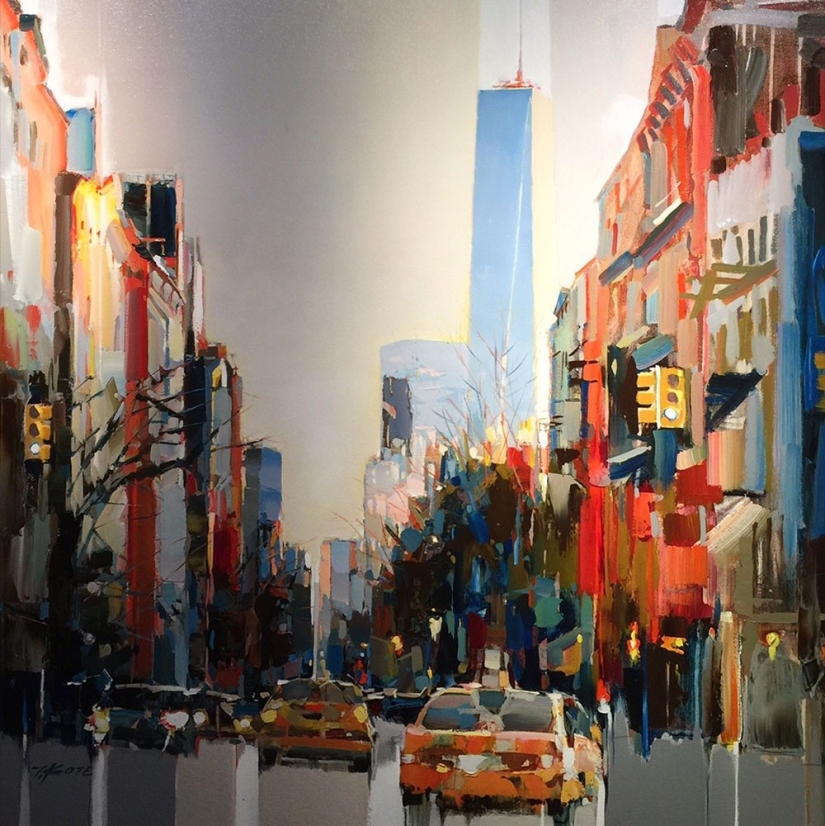 Artist Joseph Cote, who paints in oil as if it were a watercolor Artist Joseph Cote, who paints in oil as if it were a watercolor