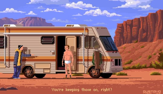 Artist redraws stills from the TV series in the style of ancient computer games Artist redraws stills from the TV series in the style of ancient computer games