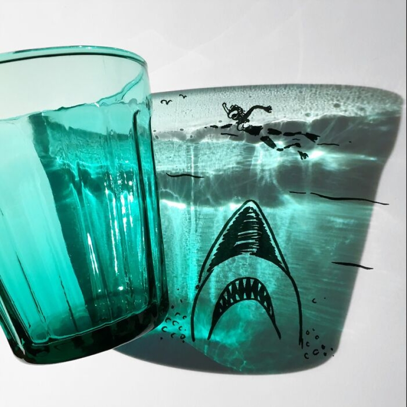 Artist Transforms Shadows Of Everyday Objects Into Illustrations Artist Transforms Shadows Of Everyday Objects Into Illustrations