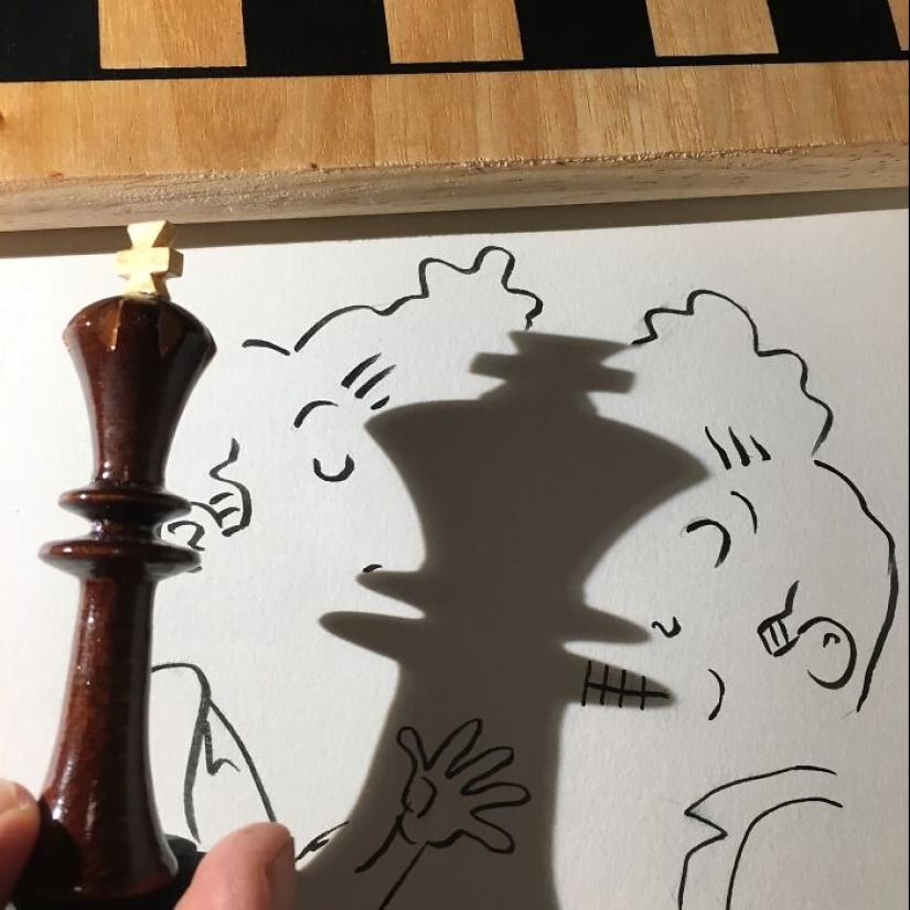 Artist Transforms Shadows Of Everyday Objects Into Illustrations Artist Transforms Shadows Of Everyday Objects Into Illustrations