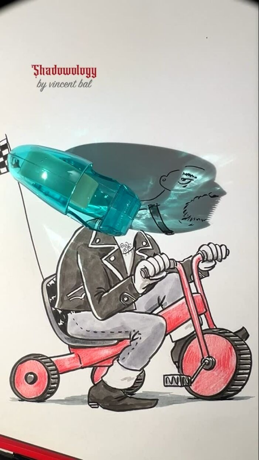 Artist Transforms Shadows Of Everyday Objects Into Illustrations Artist Transforms Shadows Of Everyday Objects Into Illustrations