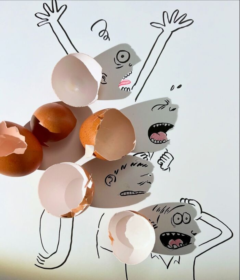 Artist Transforms Shadows Of Everyday Objects Into Illustrations Artist Transforms Shadows Of Everyday Objects Into Illustrations