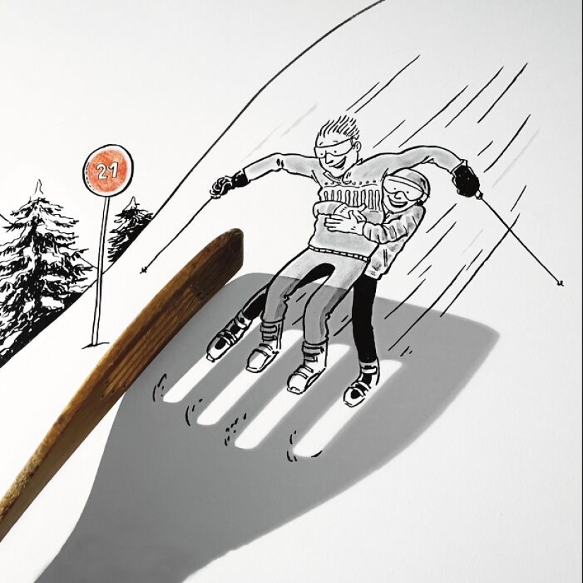 Artist Transforms Shadows Of Everyday Objects Into Illustrations Artist Transforms Shadows Of Everyday Objects Into Illustrations