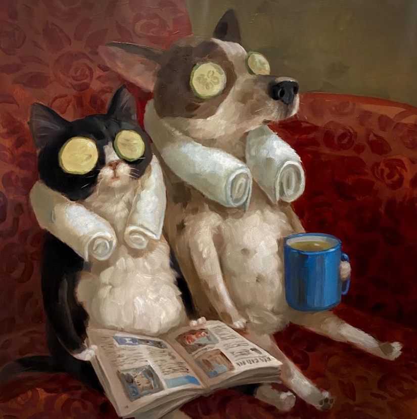 Aspectos inesperados de la vida animal en las pinturas de Alison Friend Aspectos inesperados de la vida animal en las pinturas de Alison Friend