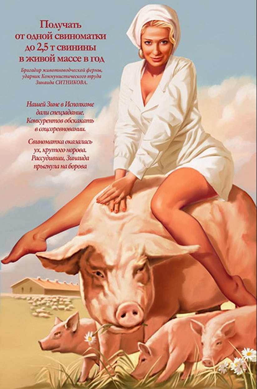 Awesome "Soviet" pin-up of Valeria Barykina Awesome "Soviet" pin-up of Valeria Barykina