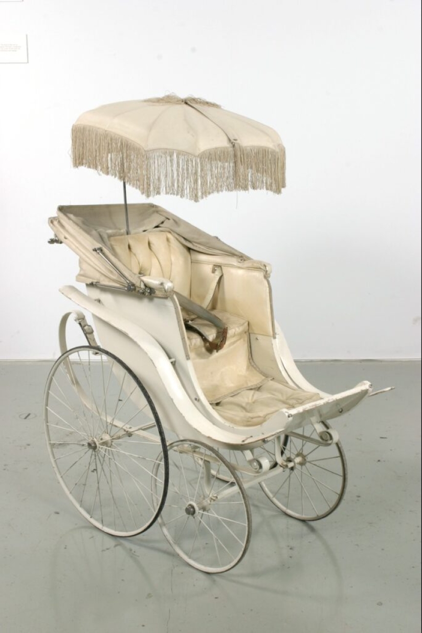 Baby strollers from different eras, striking with their crazy design