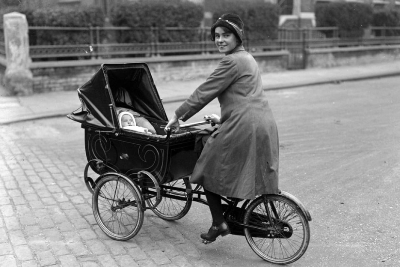 Baby strollers from different eras, striking with their crazy design