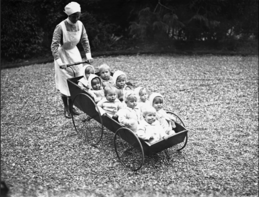 Baby strollers from different eras, striking with their crazy design