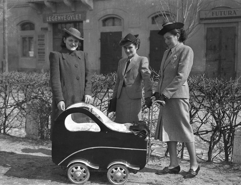 Baby strollers from different eras, striking with their crazy design