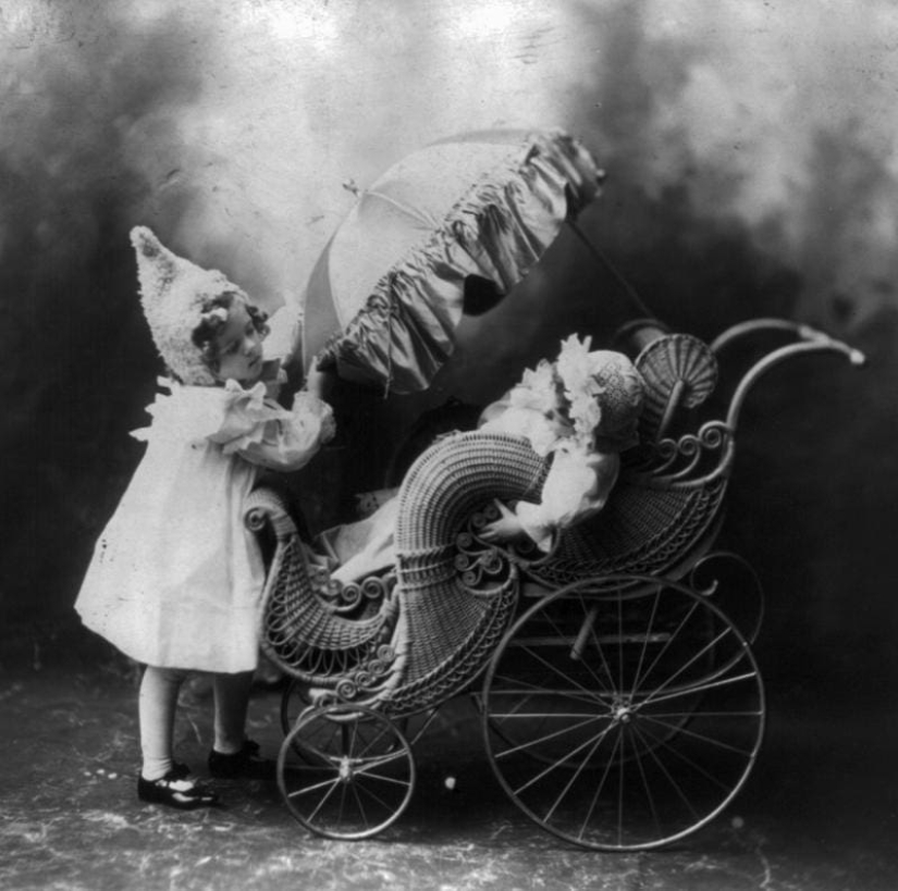 Baby strollers from different eras, striking with their crazy design