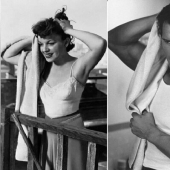 Beauty (and handsome) in towels: 9 vintage photographs of stars after the shower