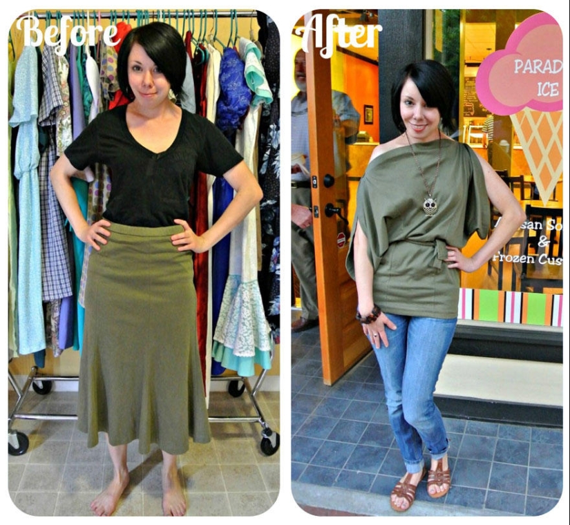 Before and after: amazing transformations of second-hand clothes
