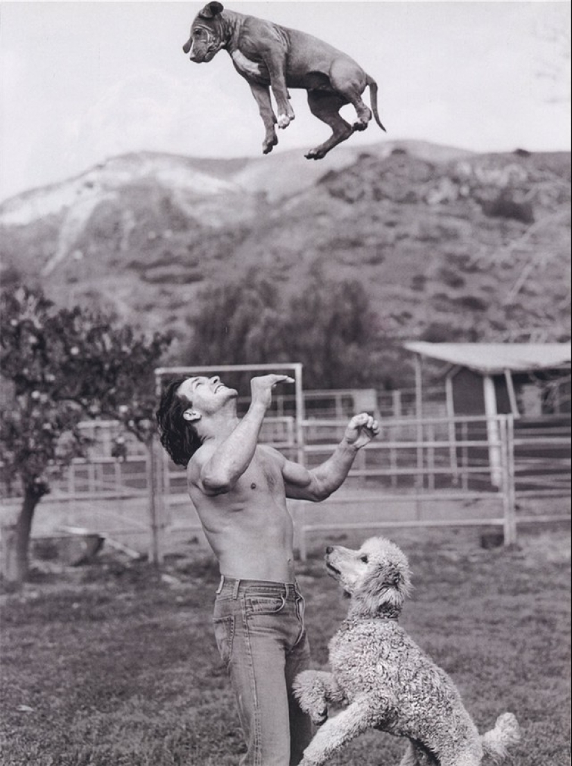 Behind every great man is a great dog