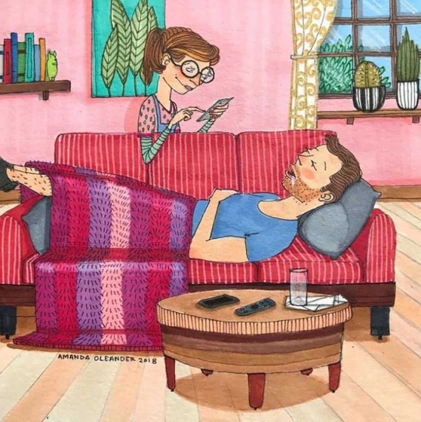 Behind the scenes of love: an American artist paints a real relationship