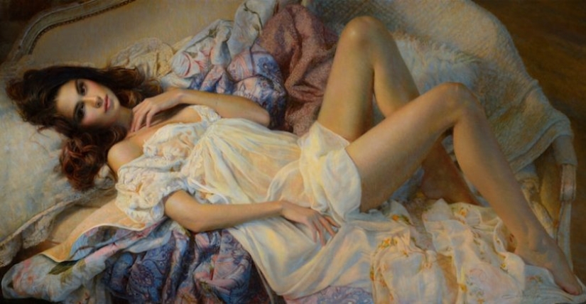 Belleza y ternura femenina en las pinturas de la artista Marina Marina Belleza y ternura femenina en las pinturas de la artista Marina Marina