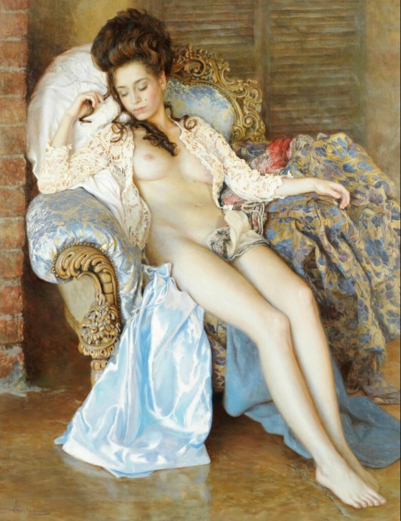 Belleza y ternura femenina en las pinturas de la artista Marina Marina Belleza y ternura femenina en las pinturas de la artista Marina Marina