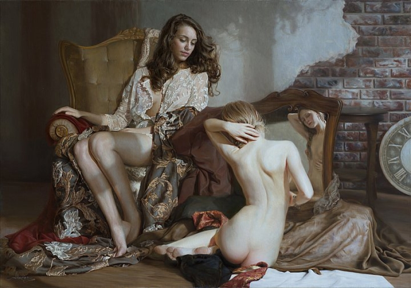 Belleza y ternura femenina en las pinturas de la artista Marina Marina Belleza y ternura femenina en las pinturas de la artista Marina Marina