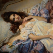 Belleza y ternura femenina en las pinturas de la artista Marina Marina