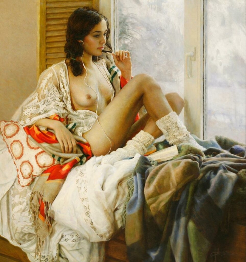 Belleza y ternura femenina en las pinturas de la artista Marina Marina Belleza y ternura femenina en las pinturas de la artista Marina Marina