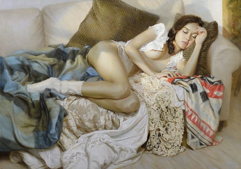 Belleza y ternura femenina en las pinturas de la artista Marina Marina Belleza y ternura femenina en las pinturas de la artista Marina Marina