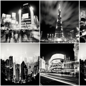 Black and white beauty of big cities Black and white beauty of big cities