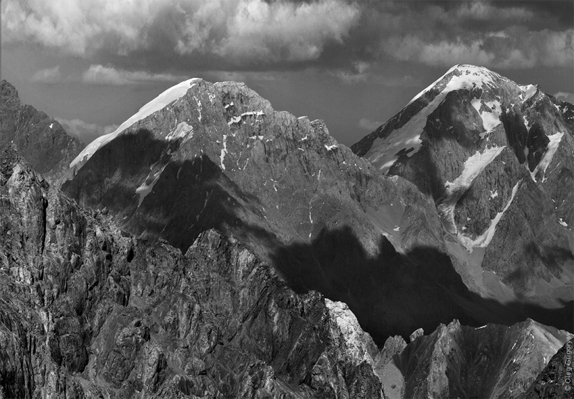 Black and white photography of mountains Black and white photography of mountains