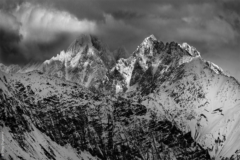 Black and white photography of mountains Black and white photography of mountains