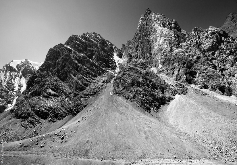 Black and white photography of mountains Black and white photography of mountains