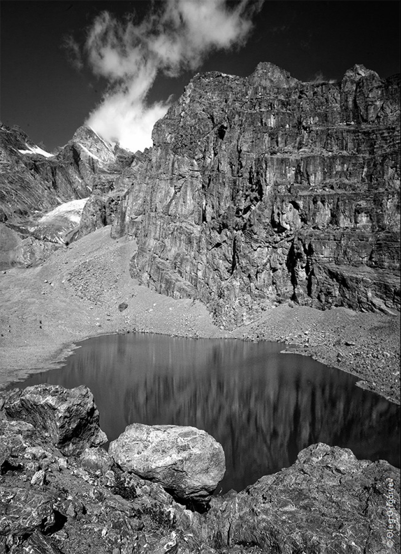 Black and white photography of mountains Black and white photography of mountains