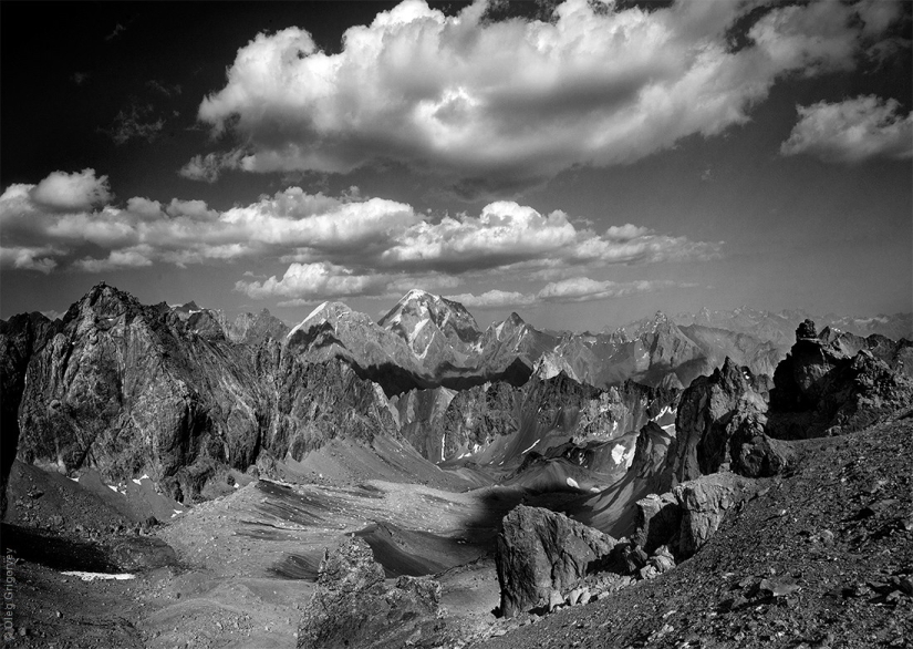 Black and white photography of mountains Black and white photography of mountains