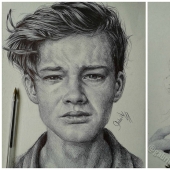 Brazilian artist creates incredibly realistic and emotional portraits in pen
