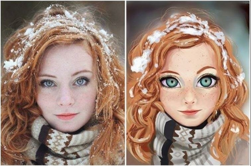 Brazilian turns photos of strangers into adorable toons Brazilian turns photos of strangers into adorable toons