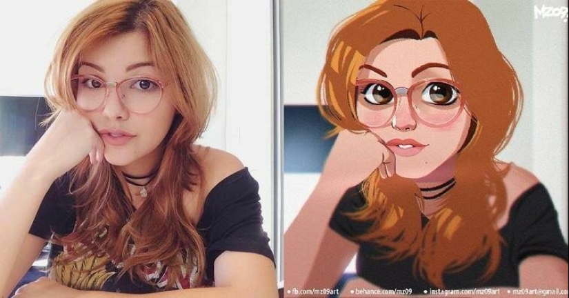 Brazilian turns photos of strangers into adorable toons Brazilian turns photos of strangers into adorable toons
