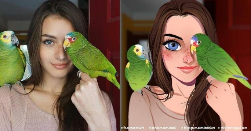 Brazilian turns photos of strangers into adorable toons Brazilian turns photos of strangers into adorable toons
