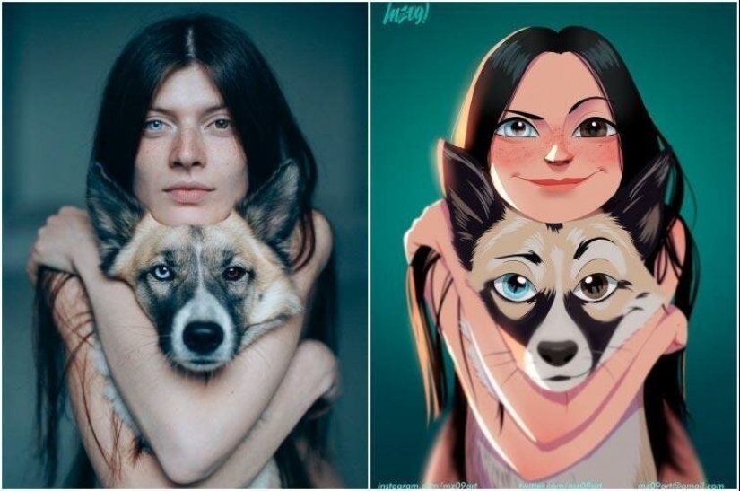 Brazilian turns photos of strangers into adorable toons Brazilian turns photos of strangers into adorable toons
