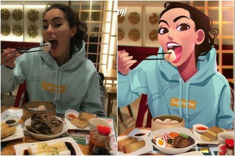 Brazilian turns photos of strangers into adorable toons Brazilian turns photos of strangers into adorable toons