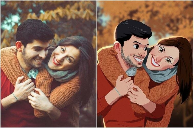Brazilian turns photos of strangers into adorable toons Brazilian turns photos of strangers into adorable toons