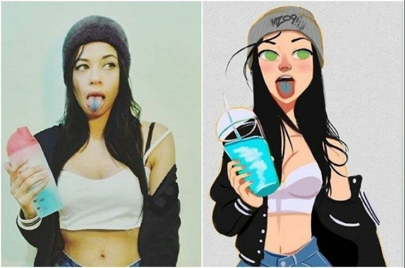 Brazilian turns photos of strangers into adorable toons Brazilian turns photos of strangers into adorable toons
