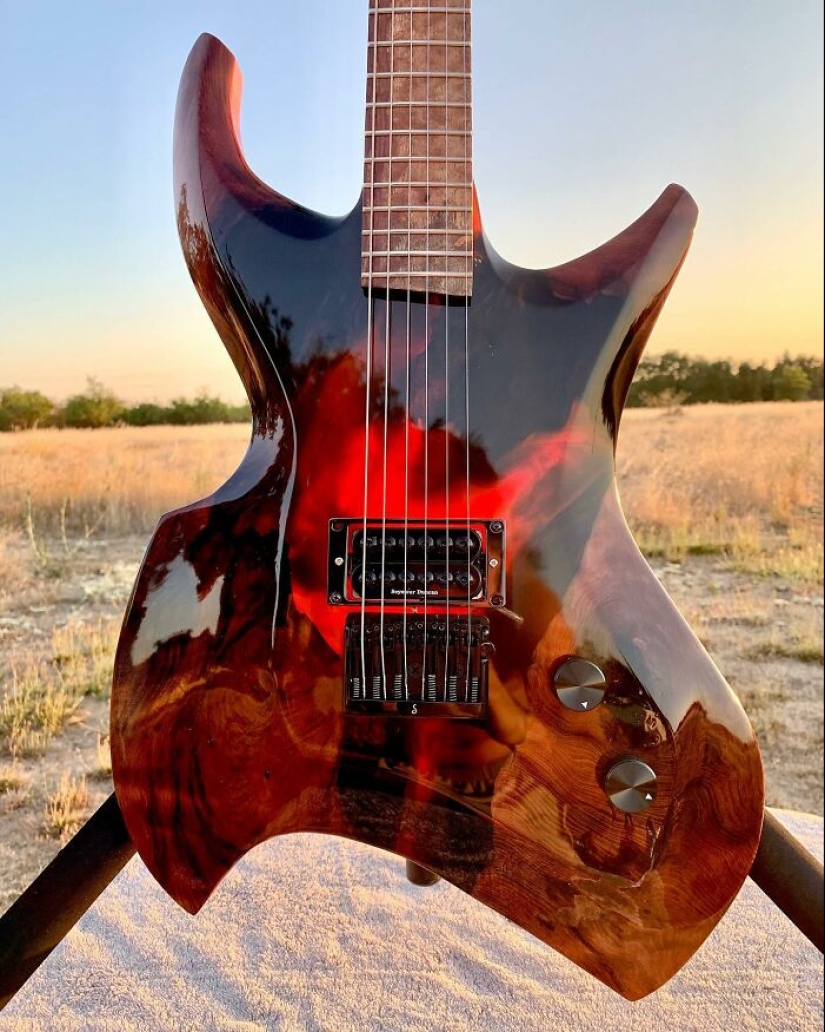 Burls Art Crafted 18 Extraordinary Guitars Using Unconventional Materials