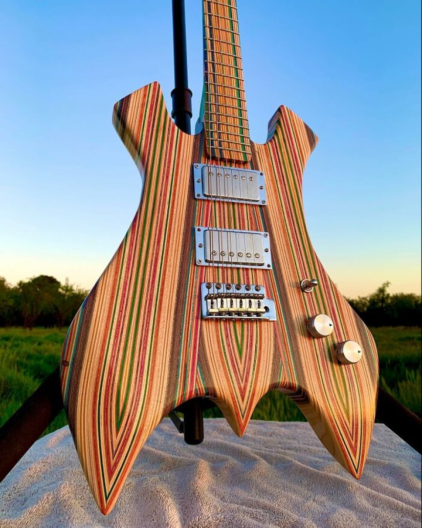 Burls Art creó 18 guitarras extraordinarias utilizando materiales poco convencionales Burls Art creó 18 guitarras extraordinarias utilizando materiales poco convencionales