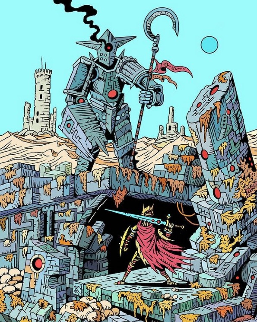 Caballeros ocultos, chamanes y misticismo en las pinturas del artista Doodleskelly Caballeros ocultos, chamanes y misticismo en las pinturas del artista Doodleskelly