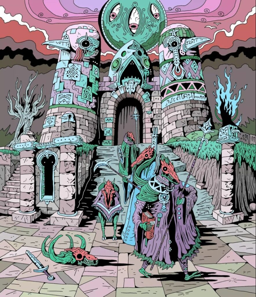 Caballeros ocultos, chamanes y misticismo en las pinturas del artista Doodleskelly Caballeros ocultos, chamanes y misticismo en las pinturas del artista Doodleskelly