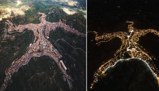 Centuripe is a small Sicilian town with a very unusual shape Centuripe is a small Sicilian town with a very unusual shape