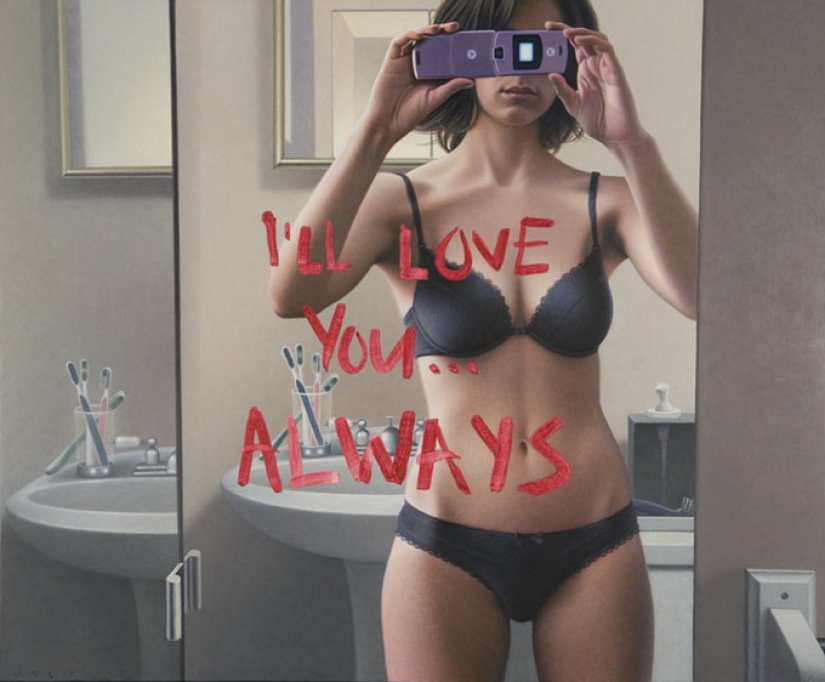 Chicas, verano y armas: pinturas realistas sobre madera de Andrew Valko