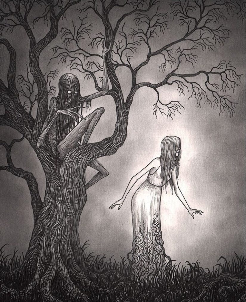 Children's nightmares in the drawings of horror master John Mortensen