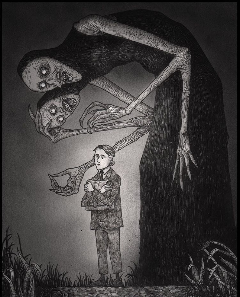 Children's nightmares in the drawings of horror master John Mortensen