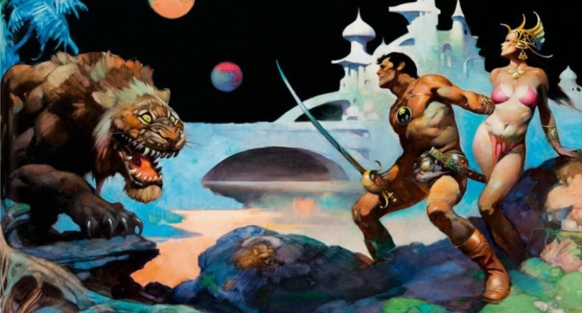 Classic Fantasy Illustration by Frank Frazetta