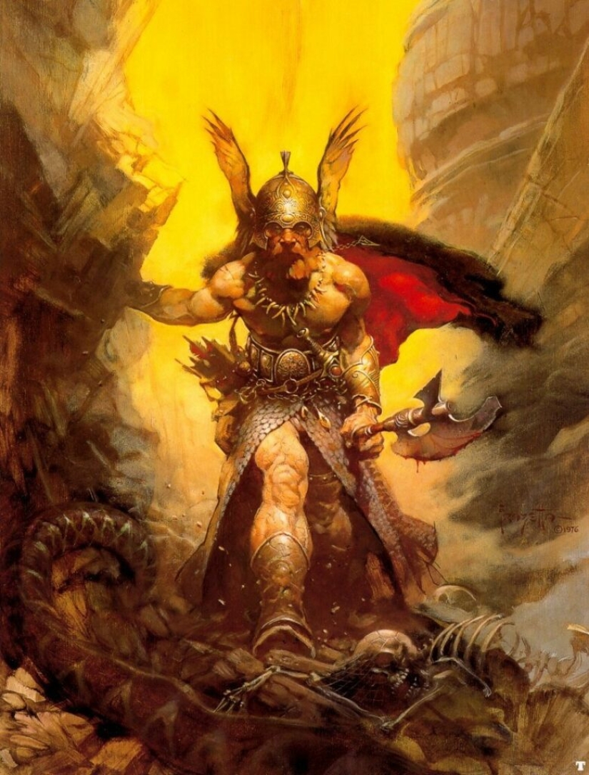 Classic Fantasy Illustration by Frank Frazetta
