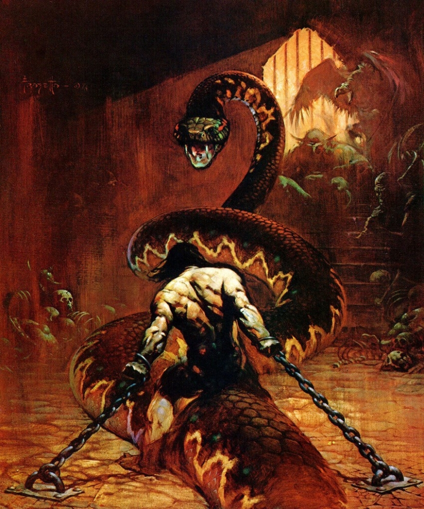 Classic Fantasy Illustration by Frank Frazetta