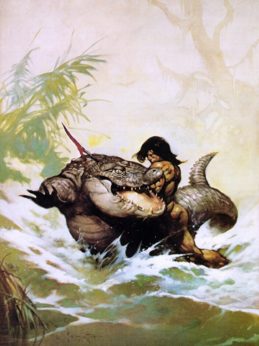 Classic Fantasy Illustration by Frank Frazetta